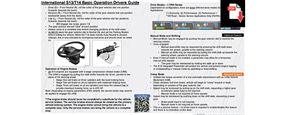 Download International S13 Driver's Basic Operation Guide