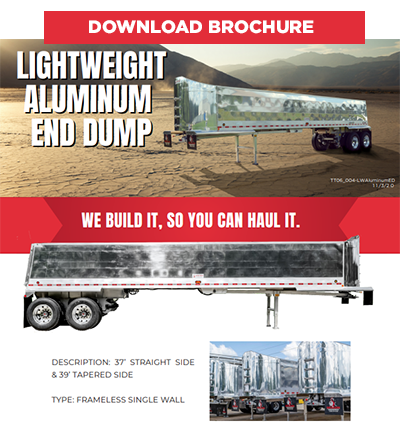 Download Dragon Products Vantage Brand Aluminum End Dump Trailer Brochure for specs and information